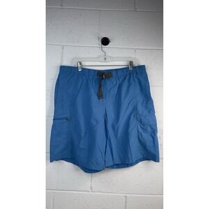 Columbia Shorts Mens L Blue Omni-Shade Cargo Belted Hiking Water Outdoor 9"